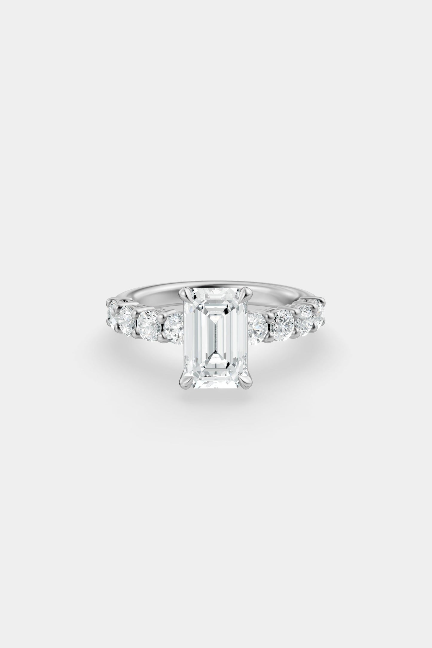 Diamond Solitaire Ring | 0.10ct Diamond Half Eternity Band
