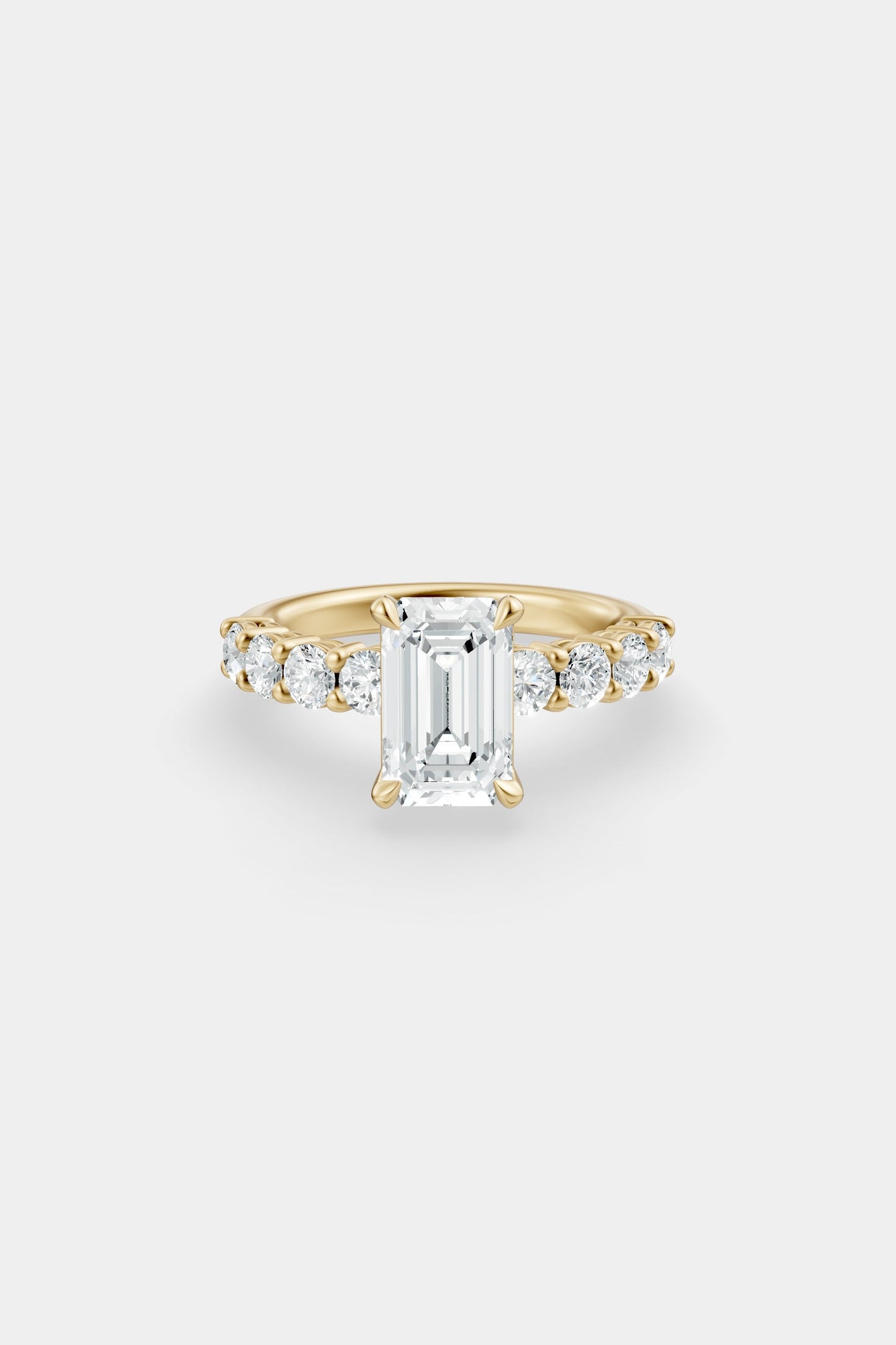 Diamond Solitaire Ring | 0.10ct Diamond Half Eternity Band