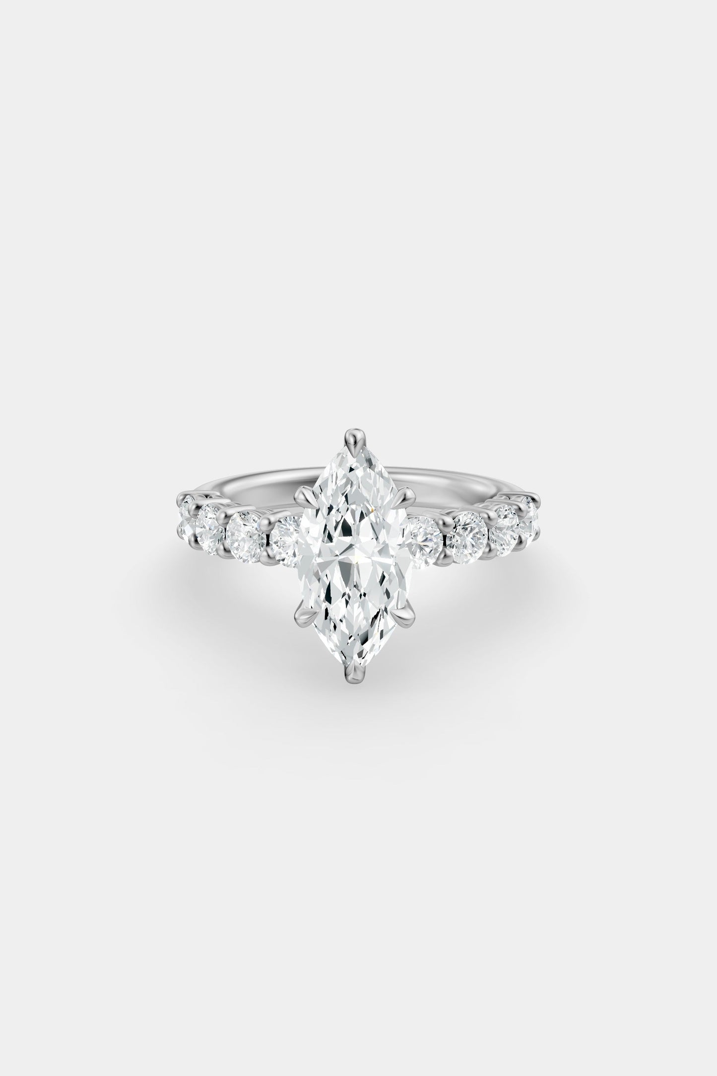 Diamond Solitaire Ring | 0.10ct Diamond Half Eternity Band
