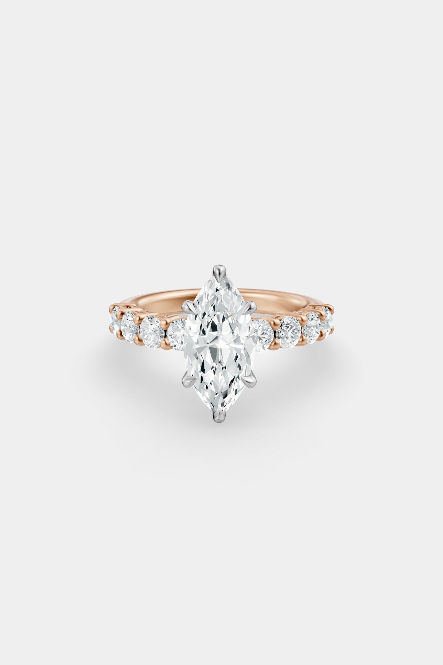 Diamond Solitaire Ring | 0.10ct Diamond Half Eternity Band