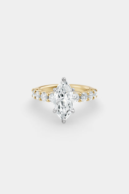 Diamond Solitaire Ring | 0.10ct Diamond Half Eternity Band