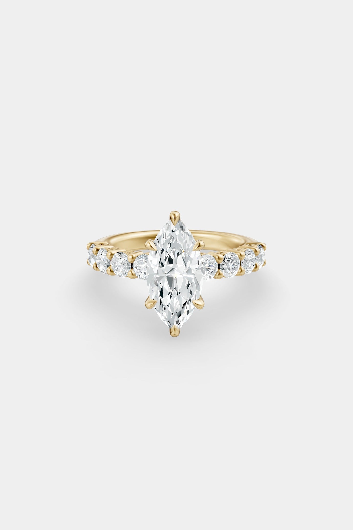 Diamond Solitaire Ring | 0.10ct Diamond Half Eternity Band