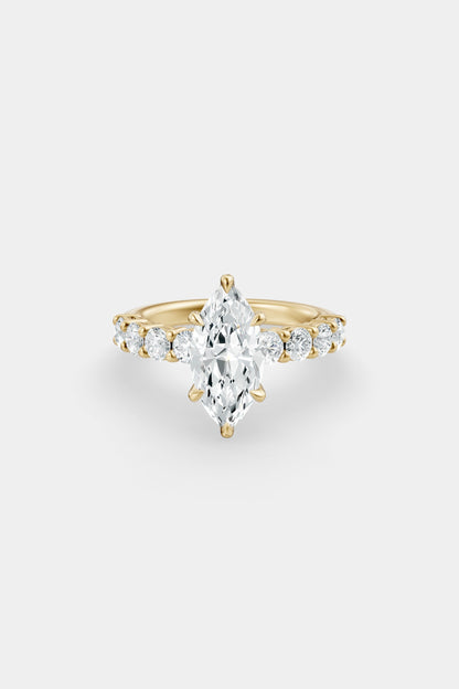 Diamond Solitaire Ring | 0.10ct Diamond Half Eternity Band