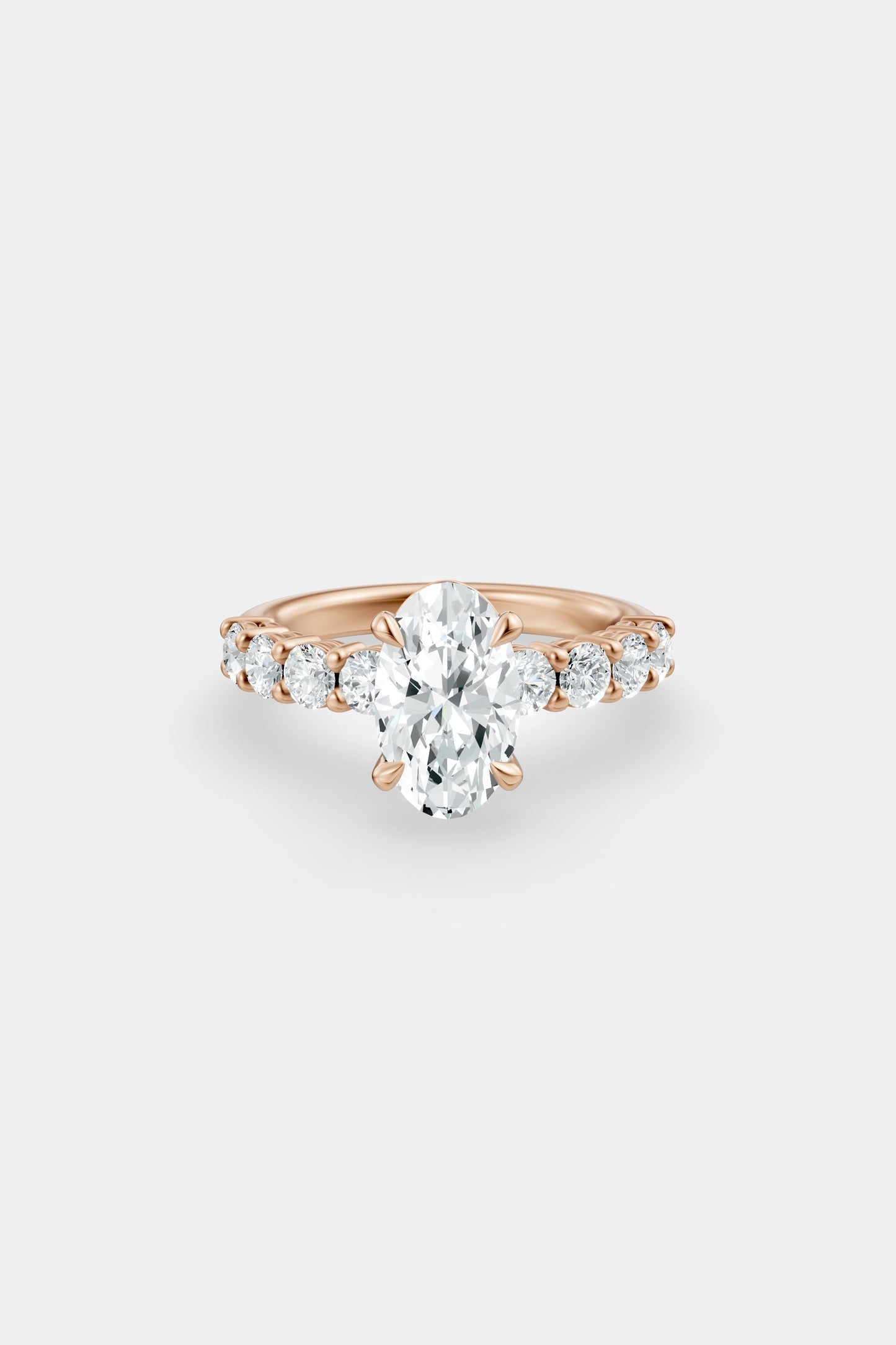 Diamond Solitaire Ring | 0.10ct Diamond Half Eternity Band