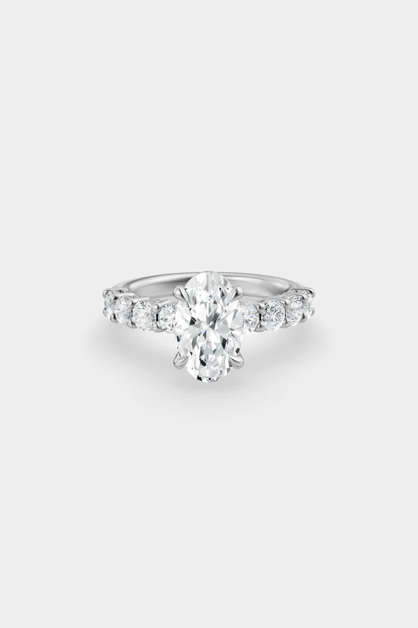 Diamond Solitaire Ring | 0.10ct Diamond Half Eternity Band