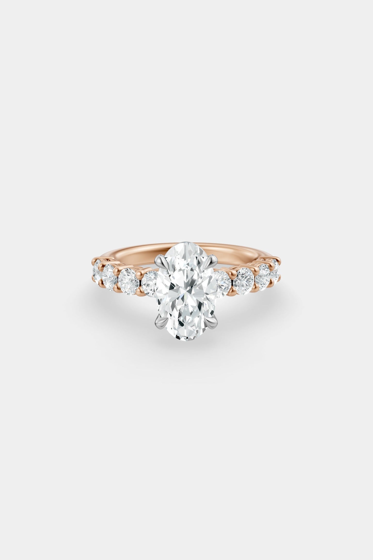 Diamond Solitaire Ring | 0.10ct Diamond Half Eternity Band