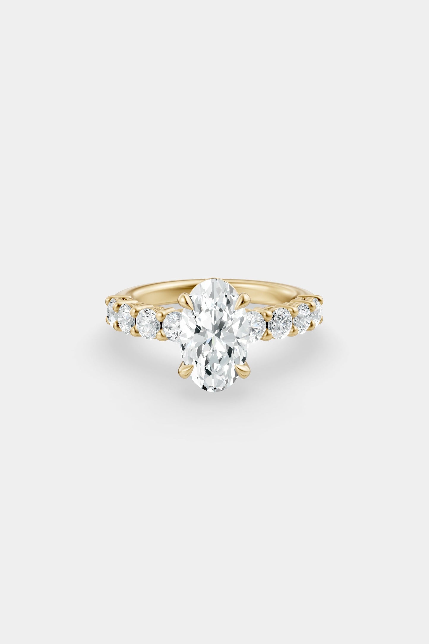 Diamond Solitaire Ring | 0.10ct Diamond Half Eternity Band