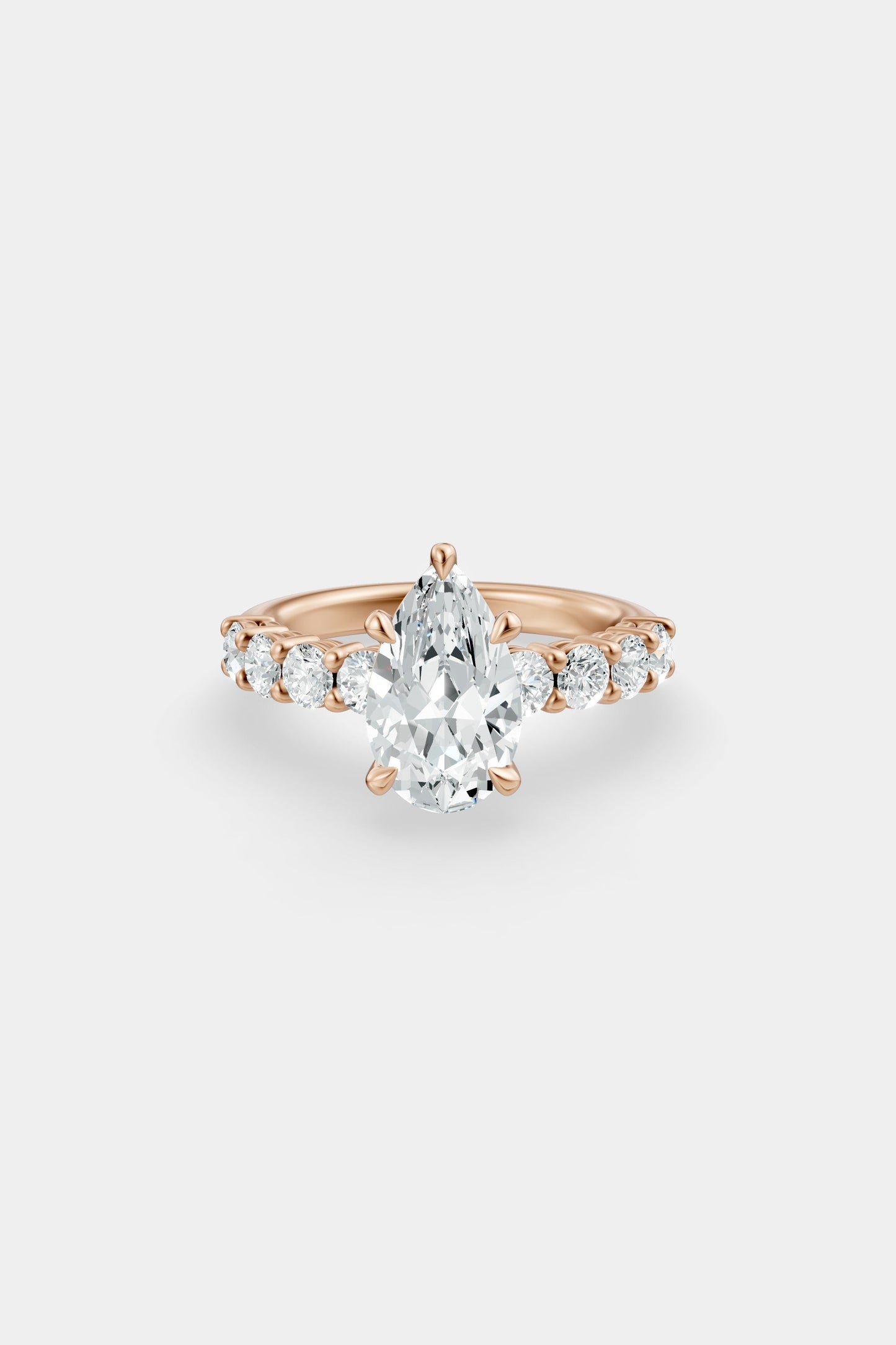 Diamond Solitaire Ring | 0.10ct Diamond Half Eternity Band