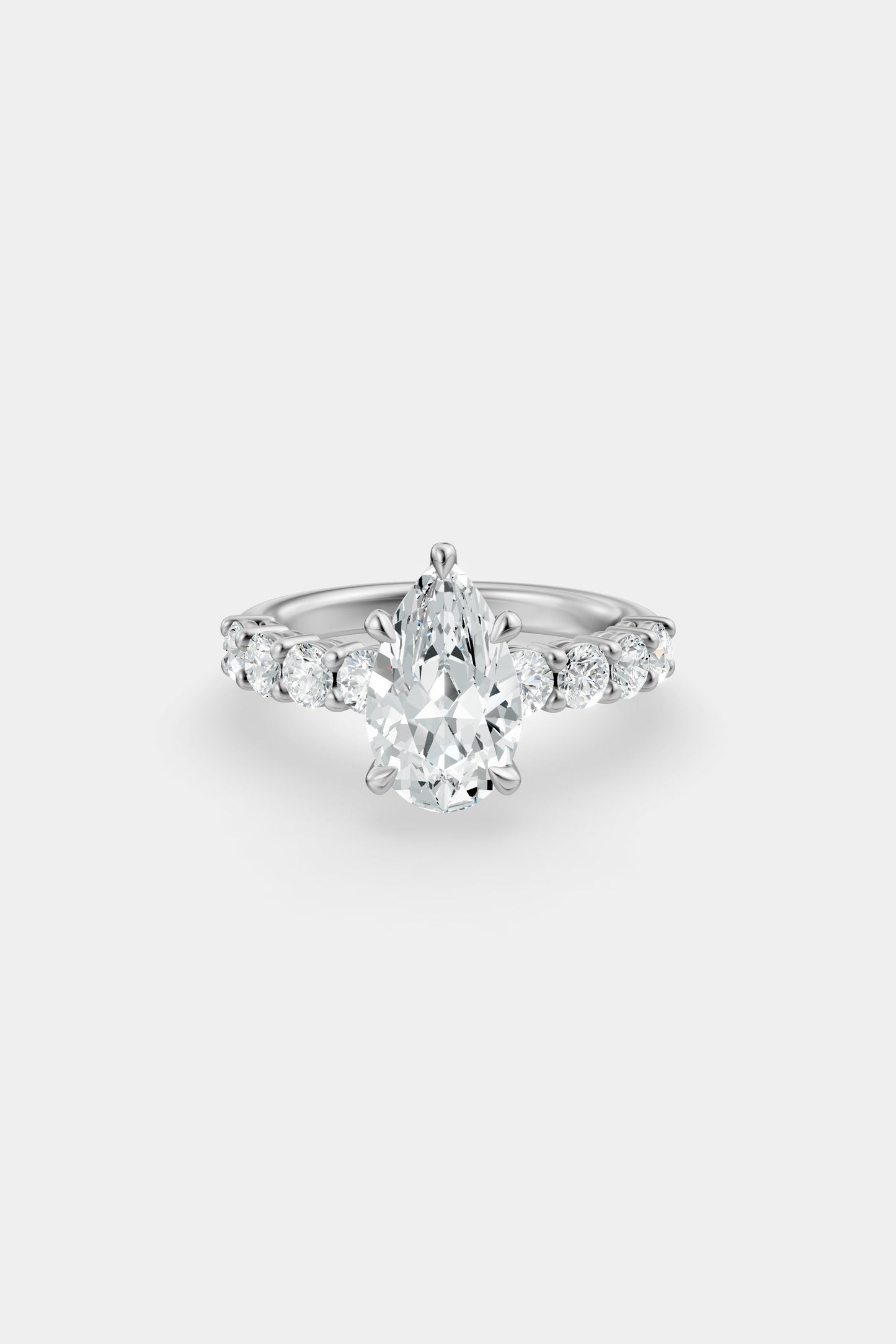 Diamond Solitaire Ring | 0.10ct Diamond Half Eternity Band