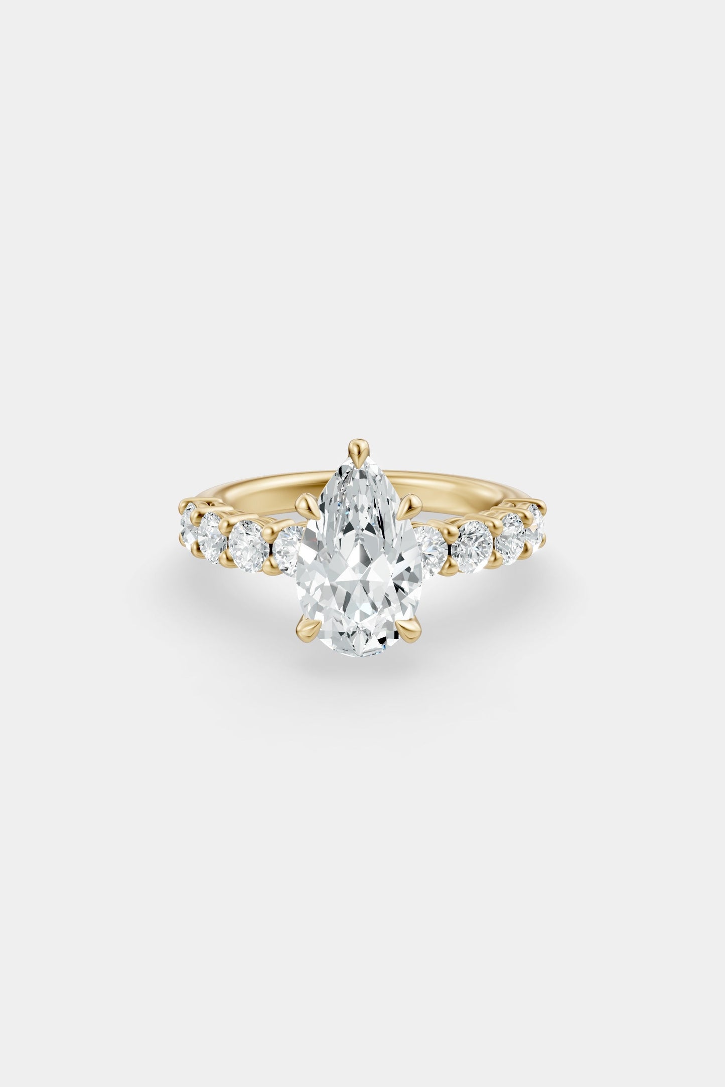 Diamond Solitaire Ring | 0.10ct Diamond Half Eternity Band