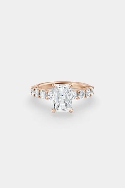 Diamond Solitaire Ring | 0.10ct Diamond Half Eternity Band