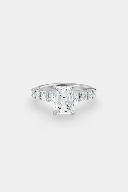 Diamond Solitaire Ring | 0.10ct Diamond Half Eternity Band