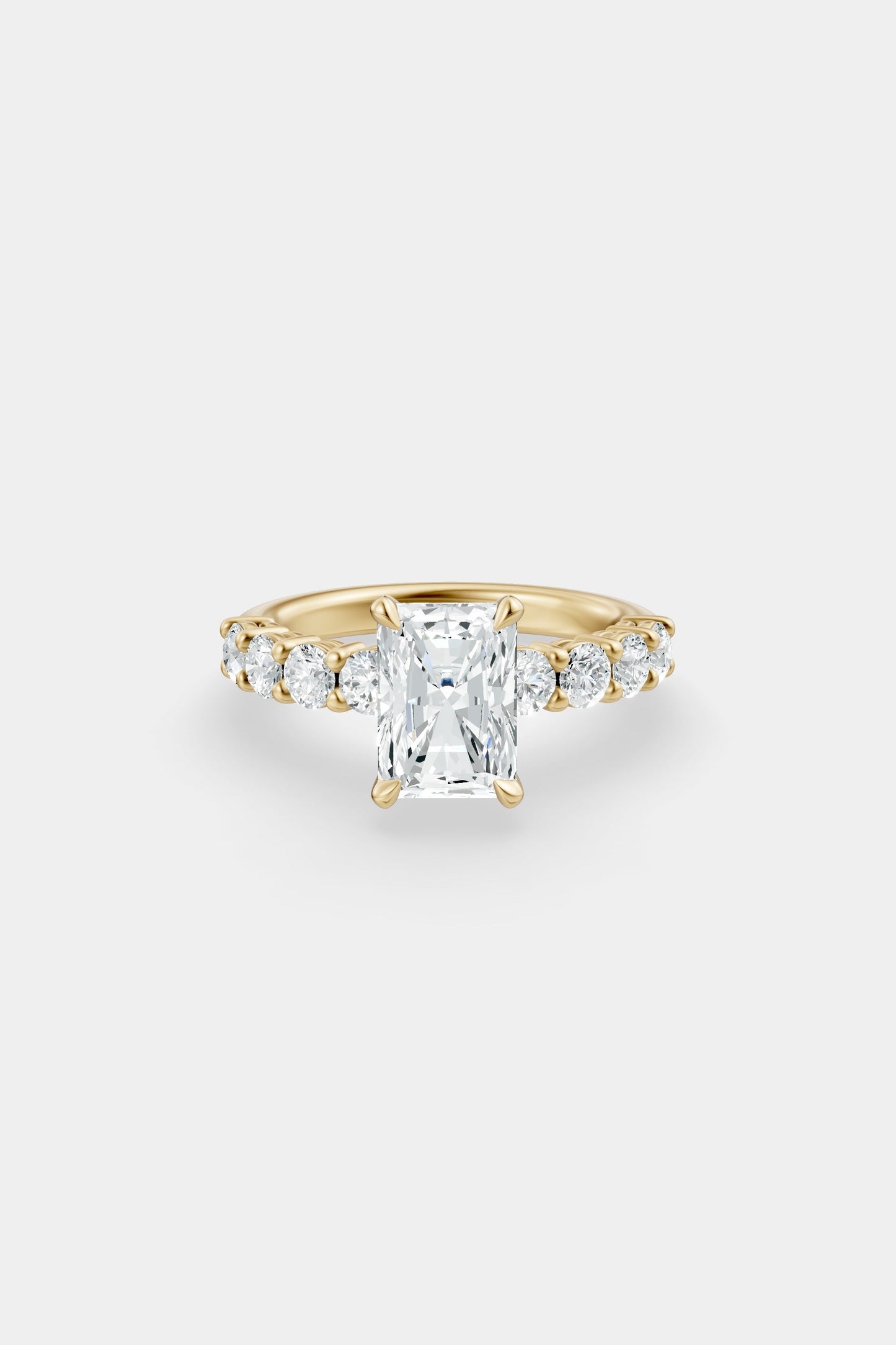 Diamond Solitaire Ring | 0.10ct Diamond Half Eternity Band