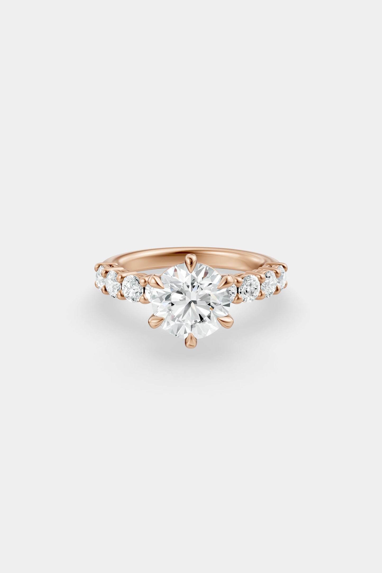 Diamond Solitaire Ring | 0.10ct Diamond Half Eternity Band