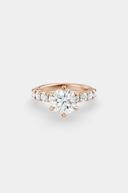 Diamond Solitaire Ring | 0.10ct Diamond Half Eternity Band