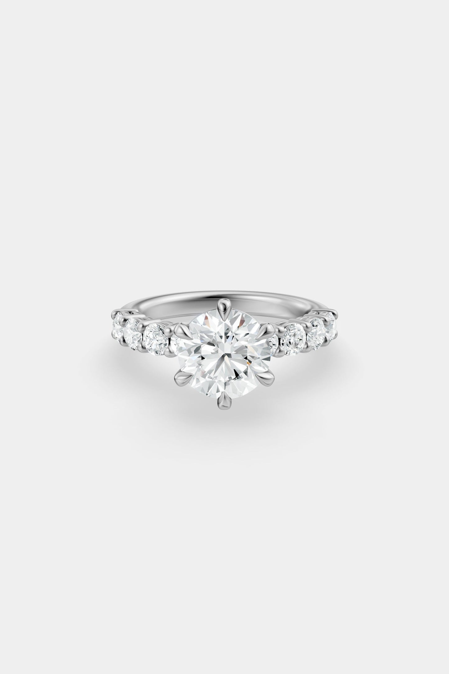 Diamond Solitaire Ring | 0.10ct Diamond Half Eternity Band