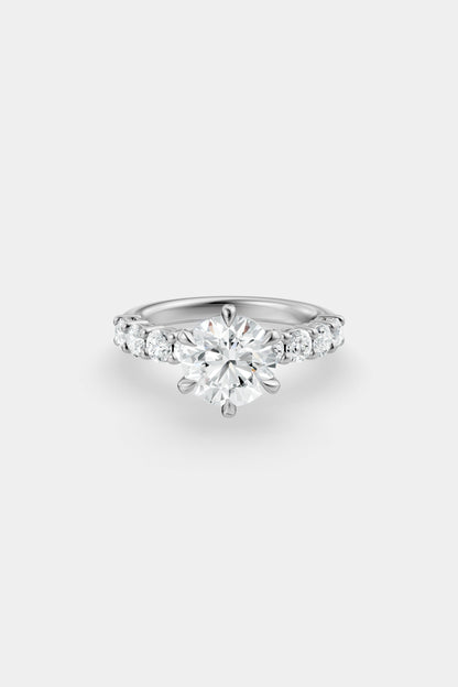 Diamond Solitaire Ring | 0.10ct Diamond Half Eternity Band