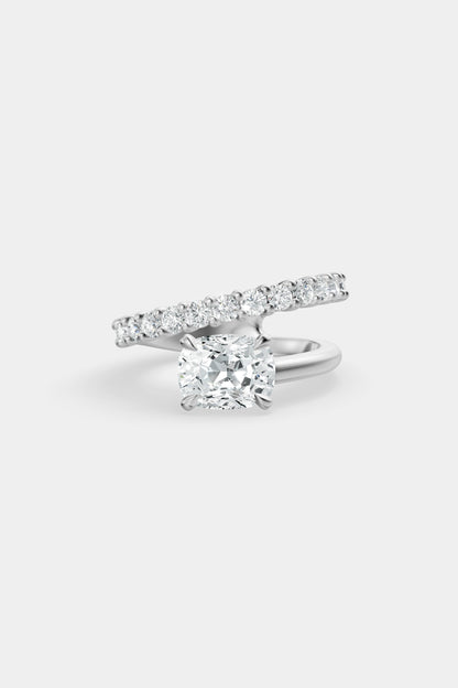 Natasha East West Diamond Wrap Ring | 0.05ct Round Diamond Band