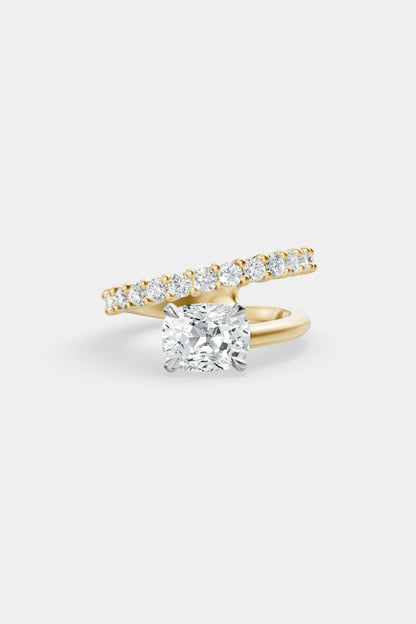 Natasha East West Diamond Wrap Ring | 0.05ct Round Diamond Band