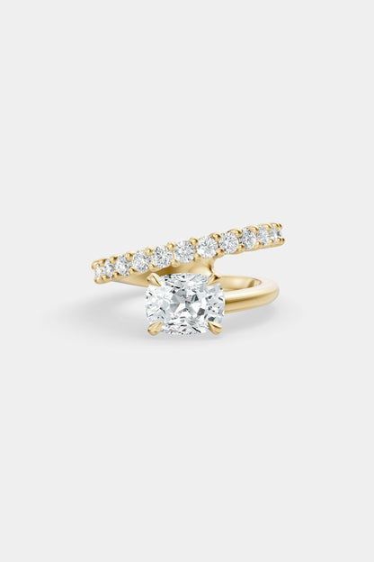 Natasha East West Diamond Wrap Ring | 0.05ct Round Diamond Band