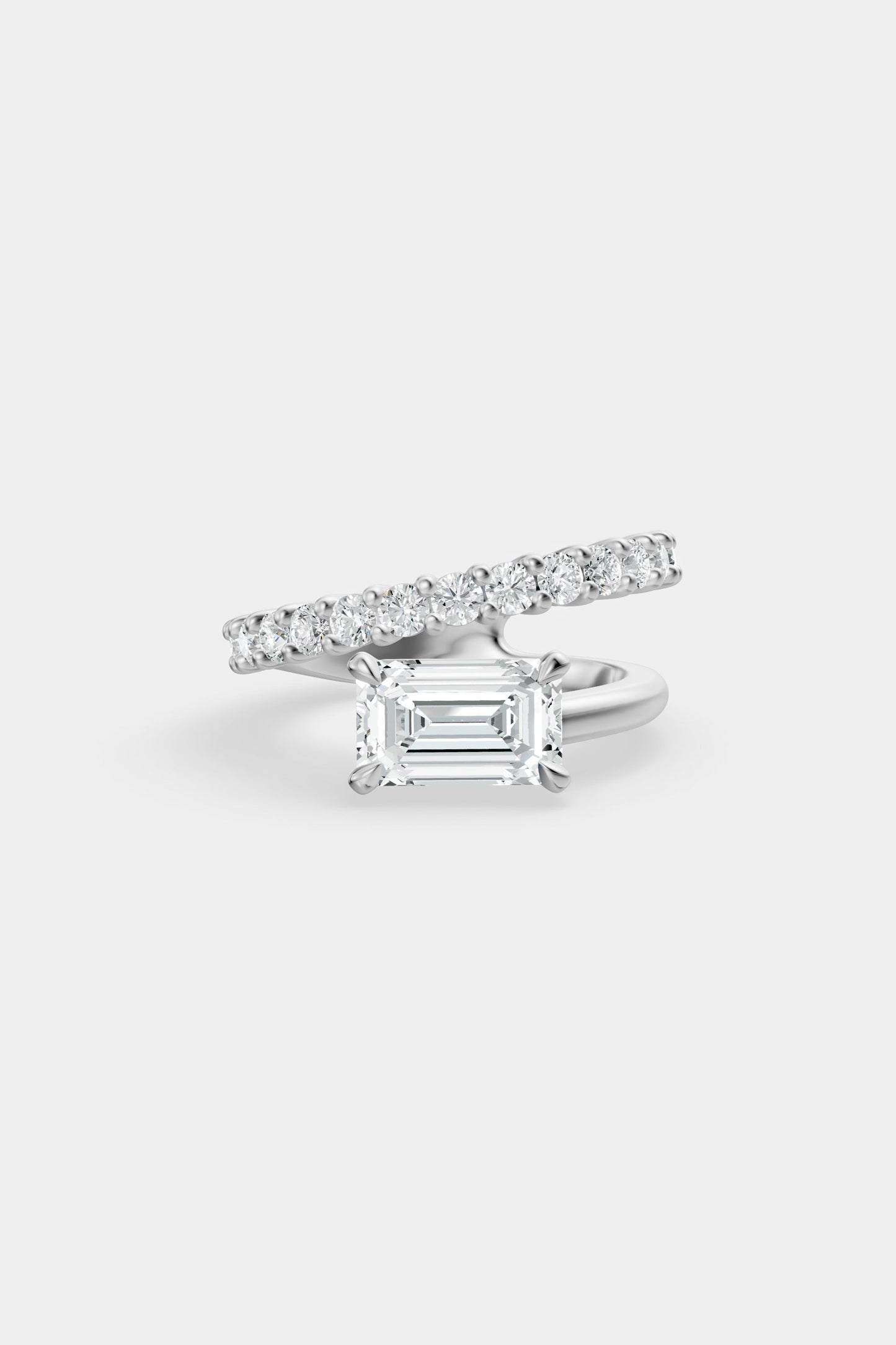 Natasha East West Diamond Wrap Ring | 0.05ct Round Diamond Band