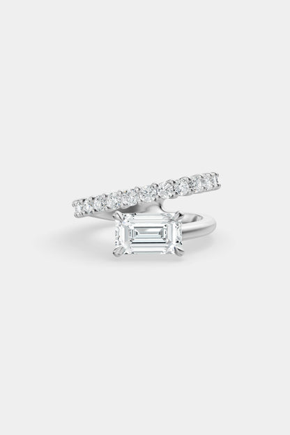 Natasha East West Diamond Wrap Ring | 0.05ct Round Diamond Band