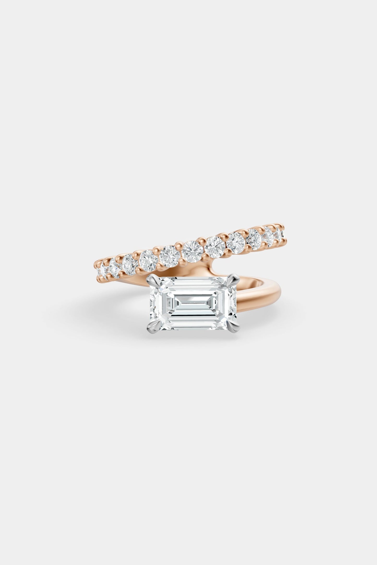 Natasha East West Diamond Wrap Ring | 0.05ct Round Diamond Band