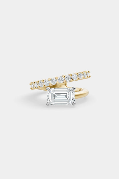 Natasha East West Diamond Wrap Ring | 0.05ct Round Diamond Band