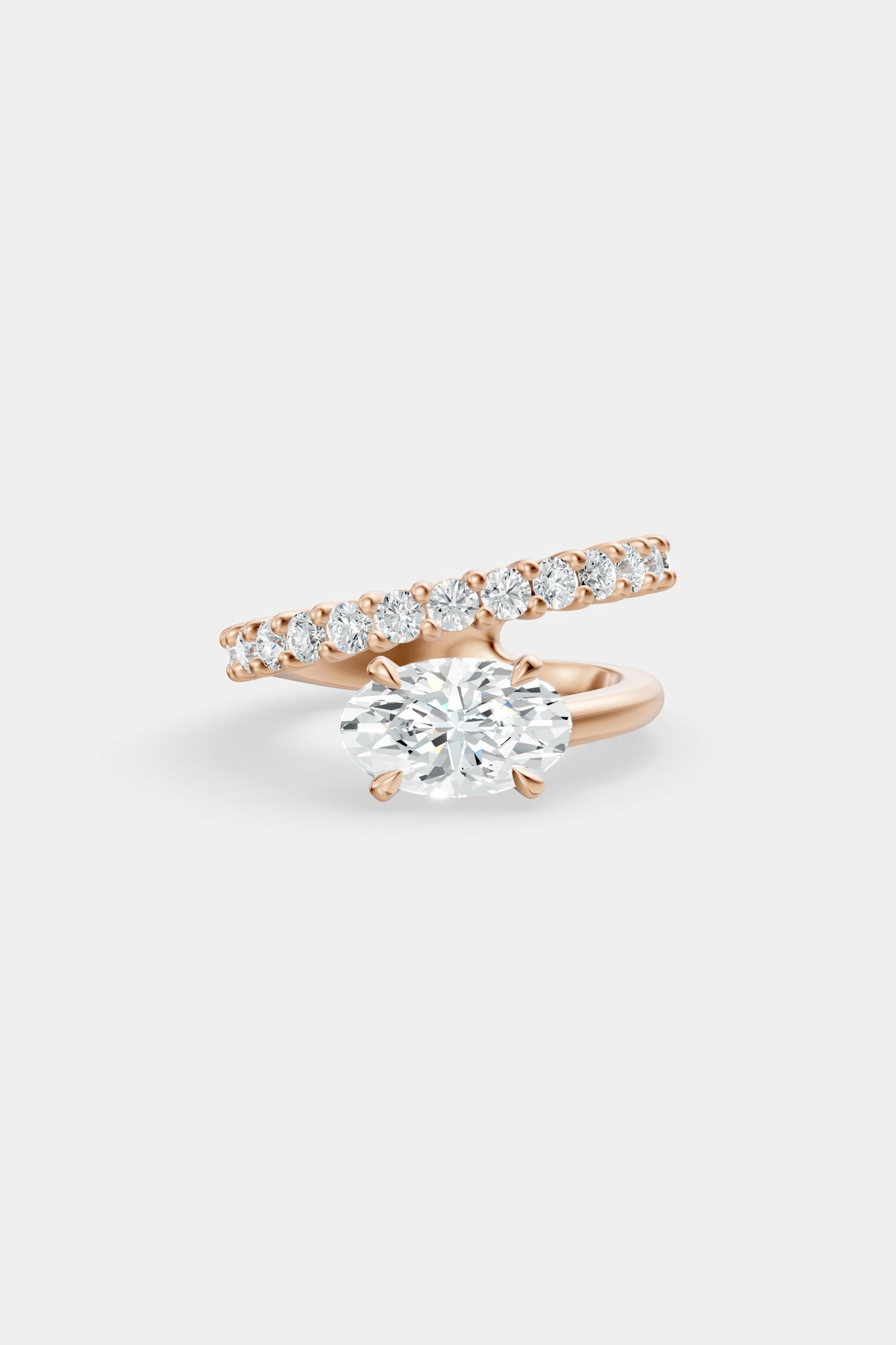 Natasha East West Diamond Wrap Ring | 0.05ct Round Diamond Band