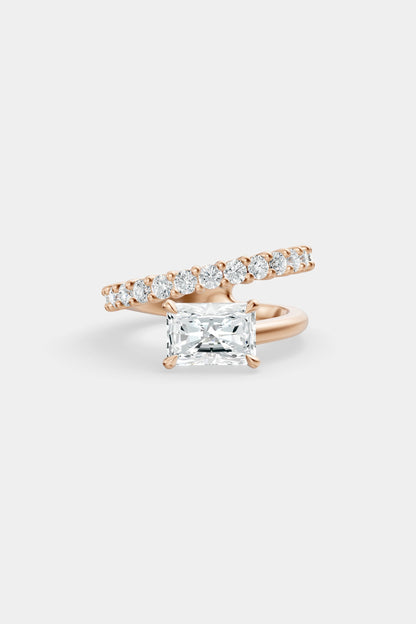Natasha East West Diamond Wrap Ring | 0.05ct Round Diamond Band