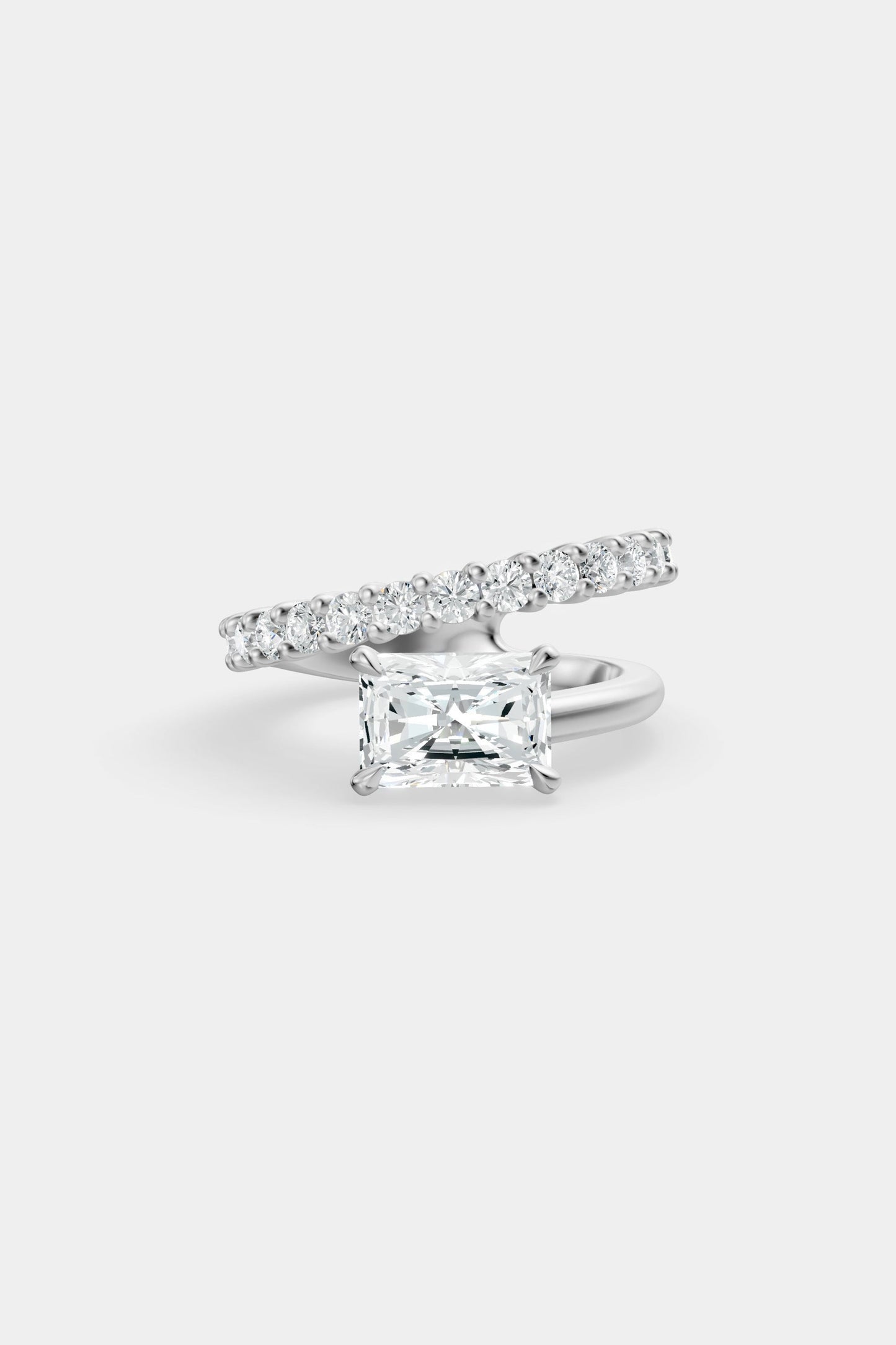 Natasha East West Diamond Wrap Ring | 0.05ct Round Diamond Band