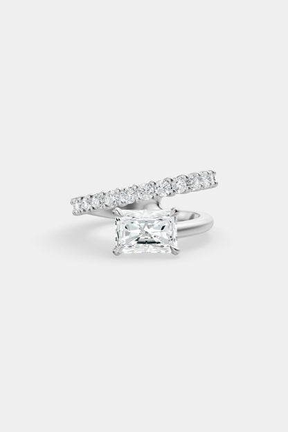 Natasha East West Diamond Wrap Ring | 0.05ct Round Diamond Band