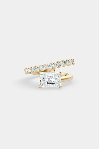 Natasha East West Diamond Wrap Ring | 0.05ct Round Diamond Band