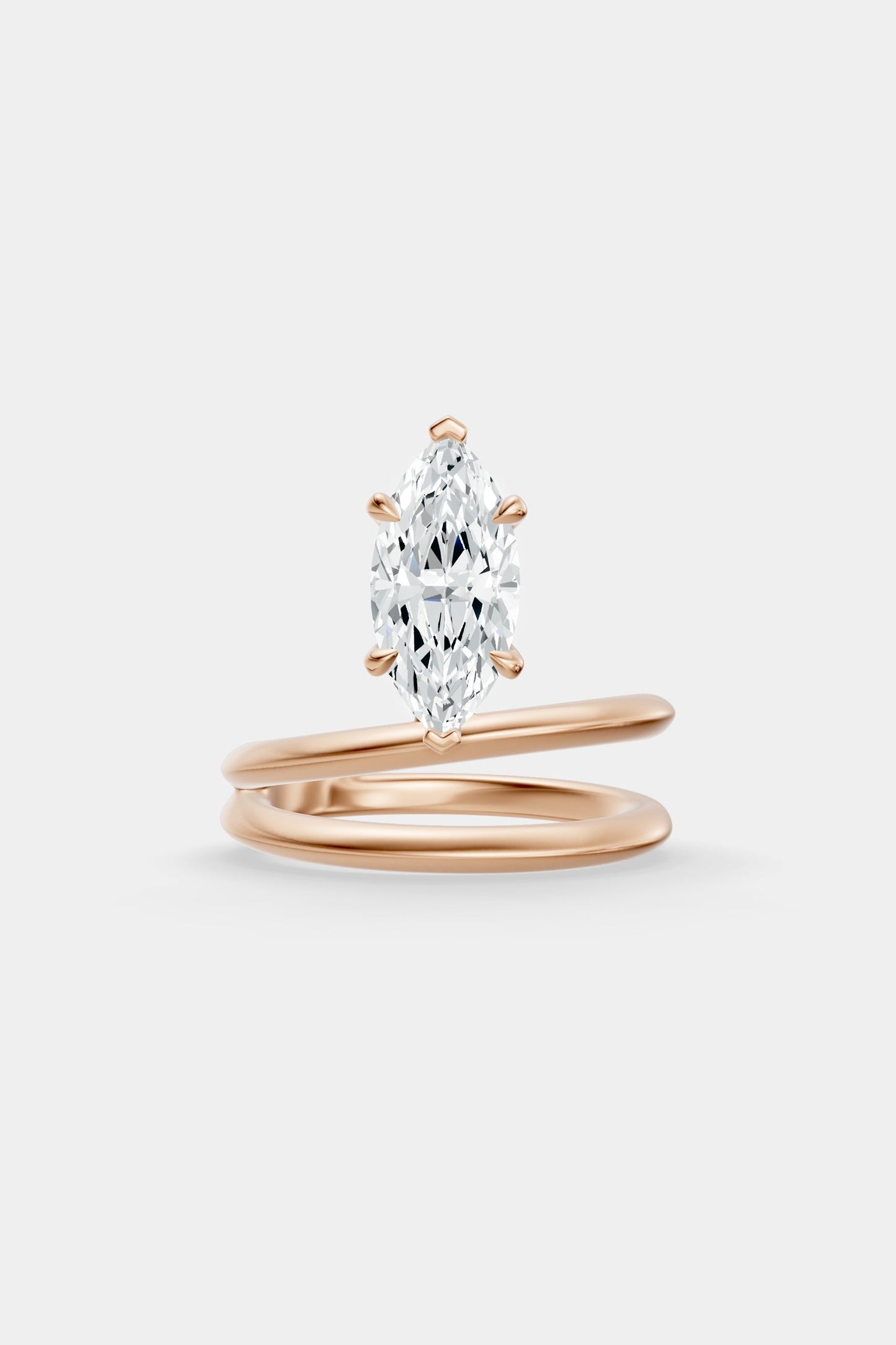 Double Band Floating Diamond Ring | Knife Cut Band