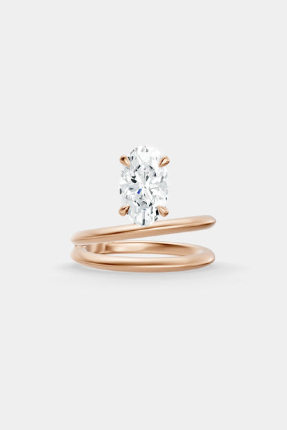 Double Band Floating Diamond Ring | Knife Cut Band