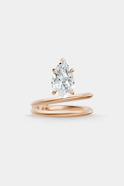 Double Band Floating Diamond Ring | Knife Cut Band