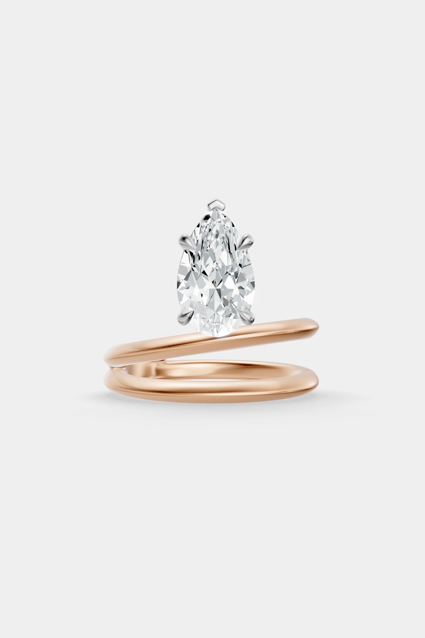 Double Band Floating Diamond Ring | Knife Cut Band