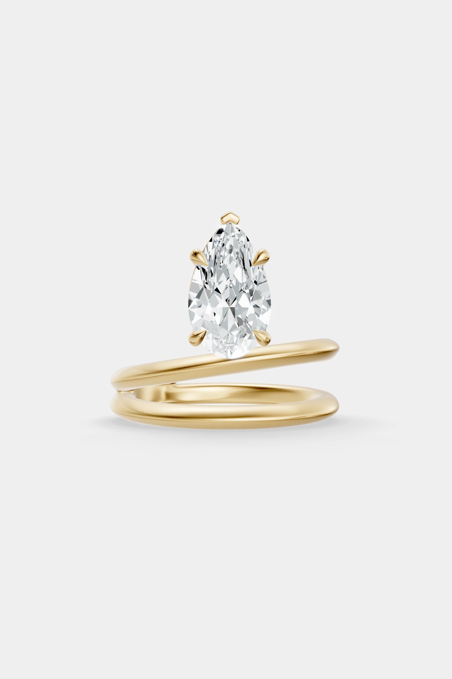 Double Band Floating Diamond Ring | Knife Cut Band