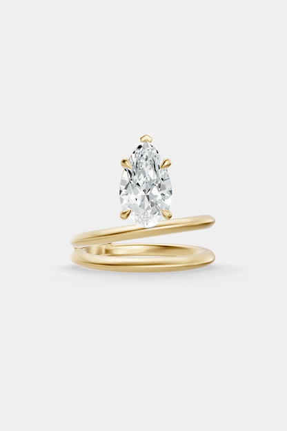 Double Band Floating Diamond Ring | Knife Cut Band