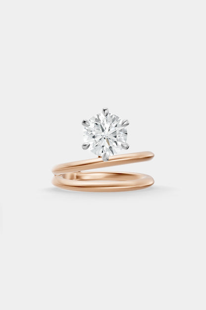 Double Band Floating Diamond Ring | Knife Cut Band