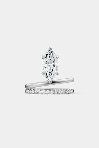 Double Band Floating Diamond Ring | Harley Diamond Band