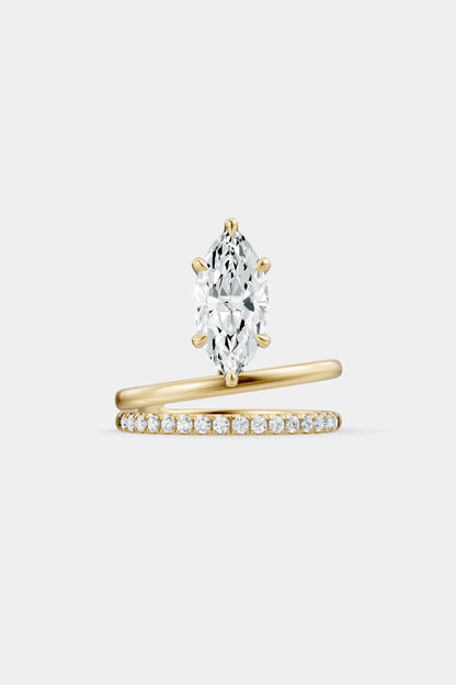 Double Band Floating Diamond Ring | Harley Diamond Band
