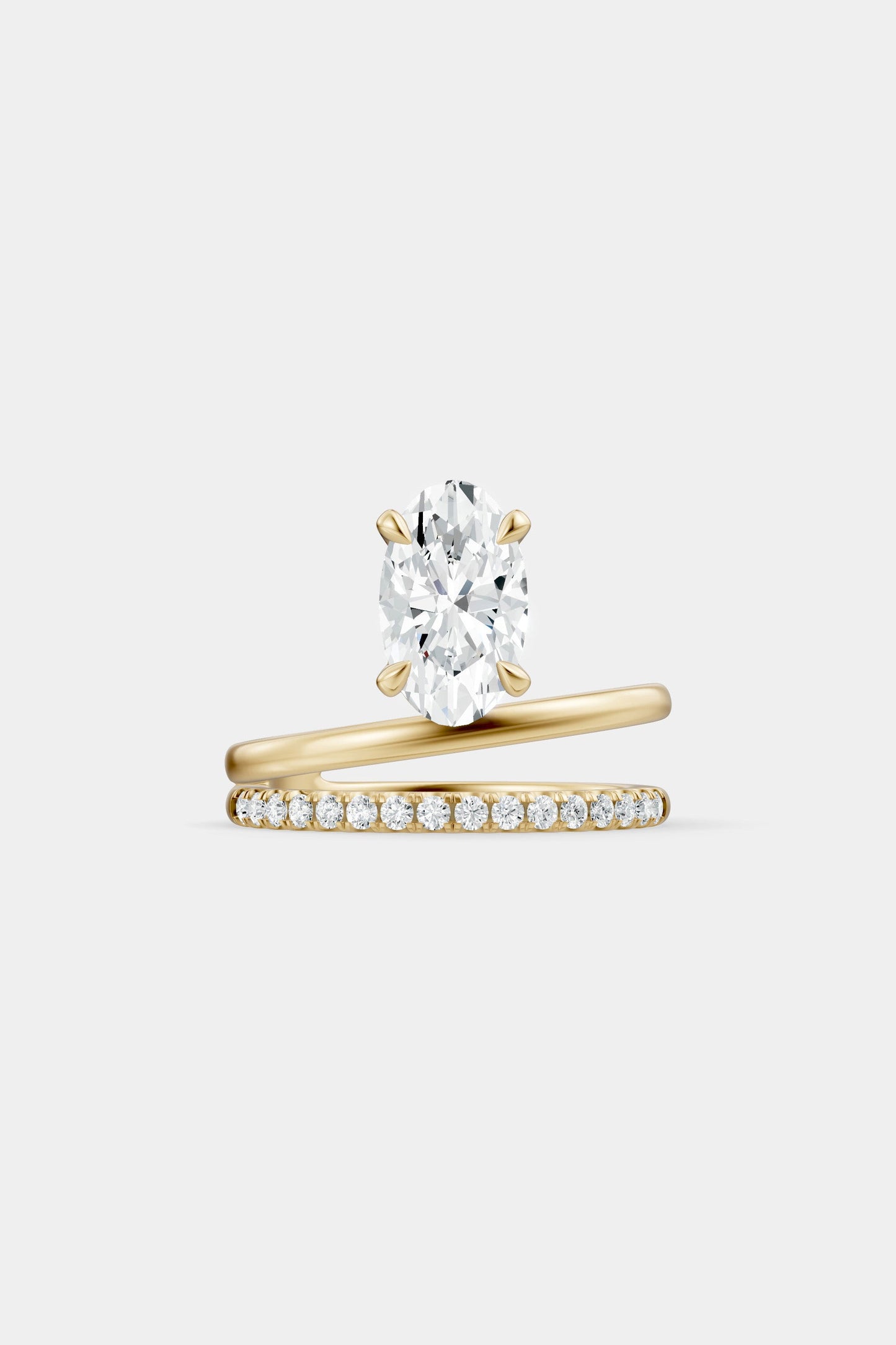 Double Band Floating Diamond Ring | Harley Diamond Band