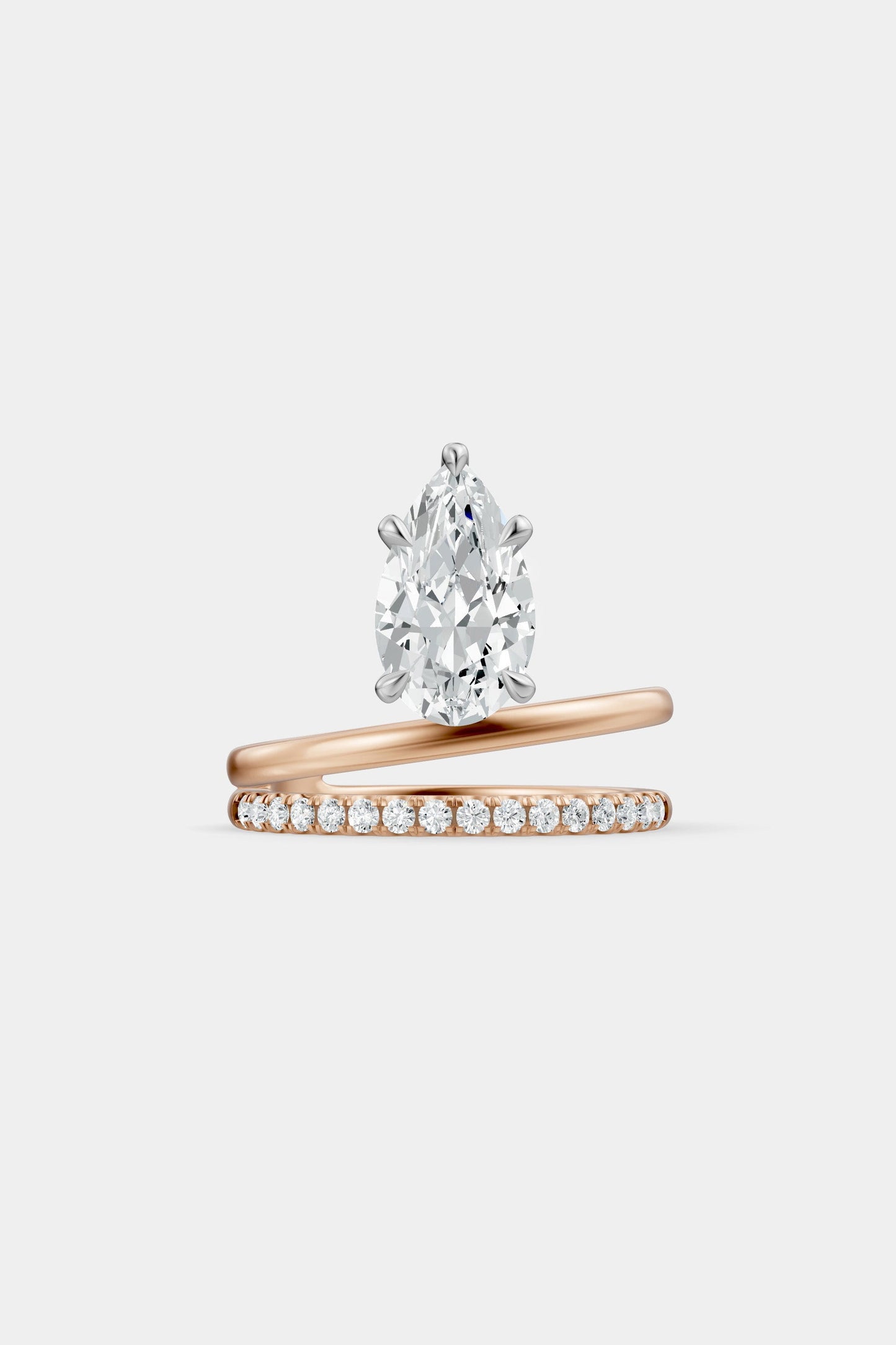 Double Band Floating Diamond Ring | Harley Diamond Band