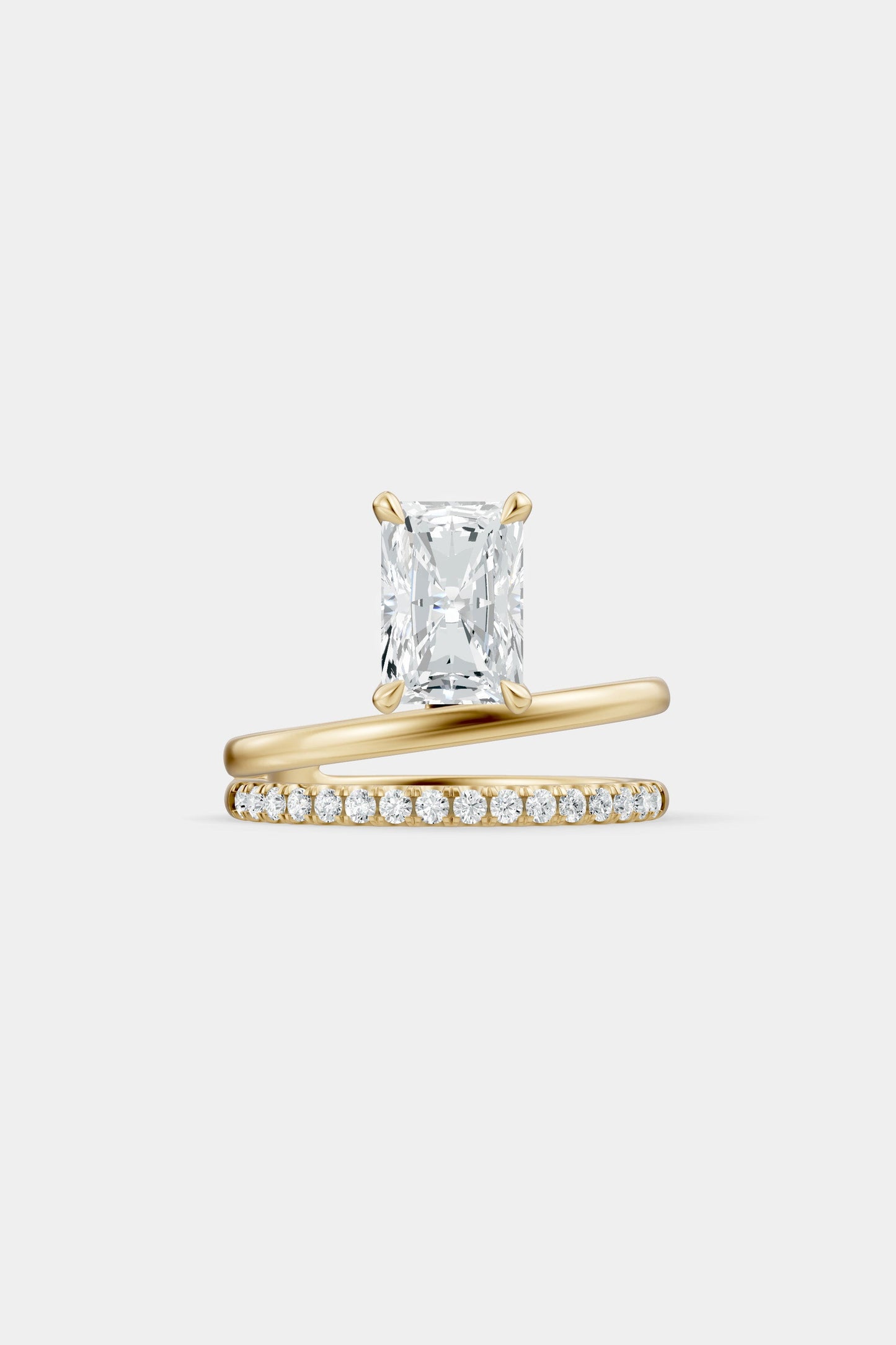 Double Band Floating Diamond Ring | Harley Diamond Band