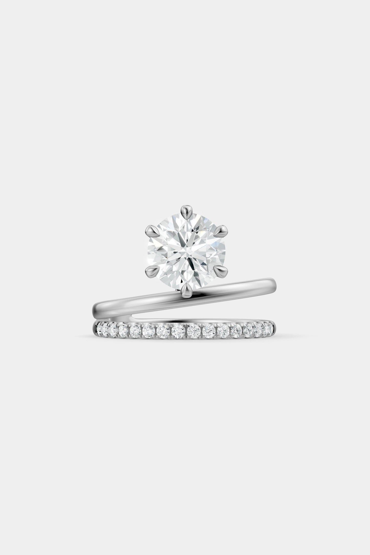 Double Band Floating Diamond Ring | Harley Diamond Band