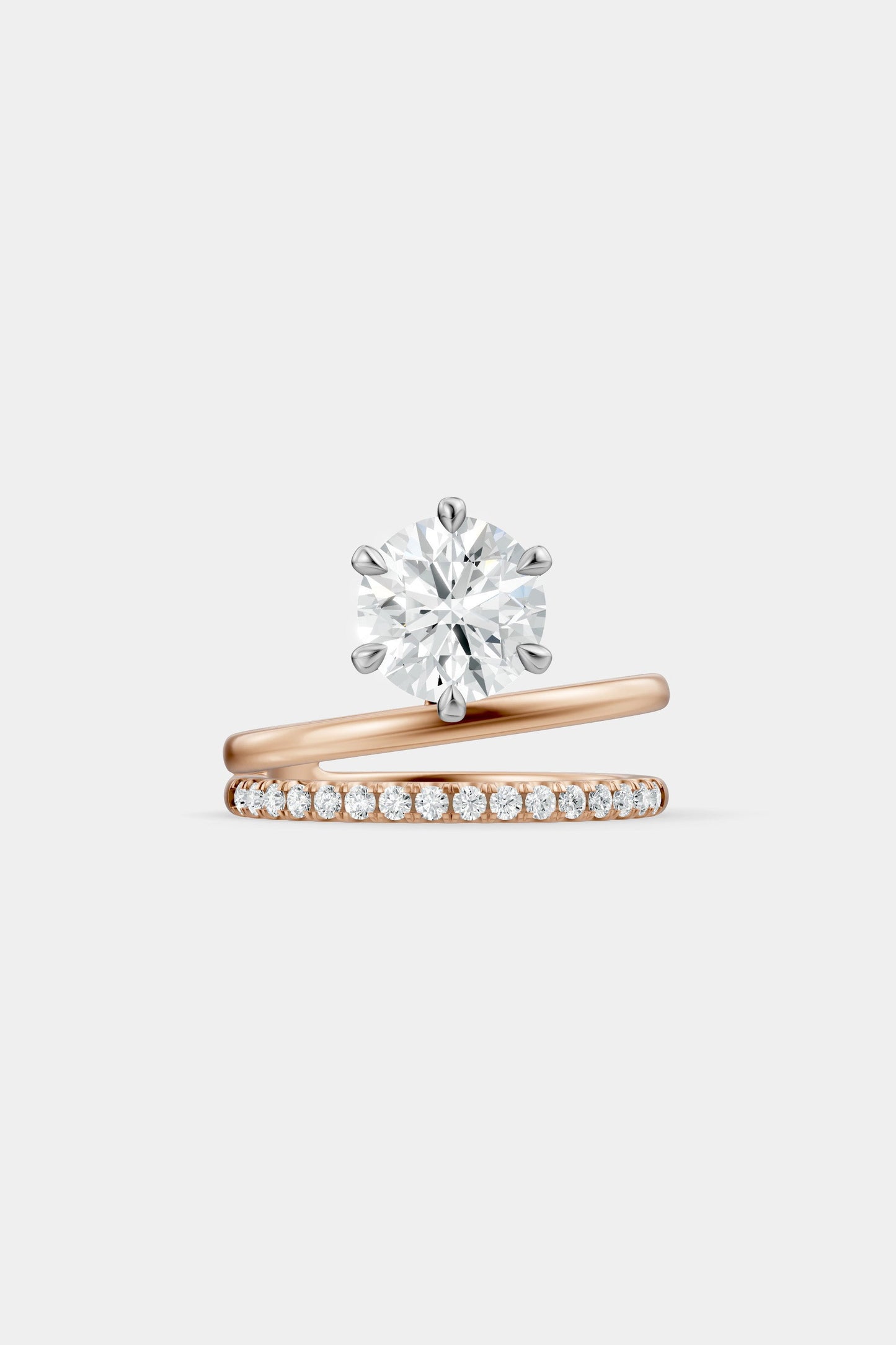 Double Band Floating Diamond Ring | Harley Diamond Band