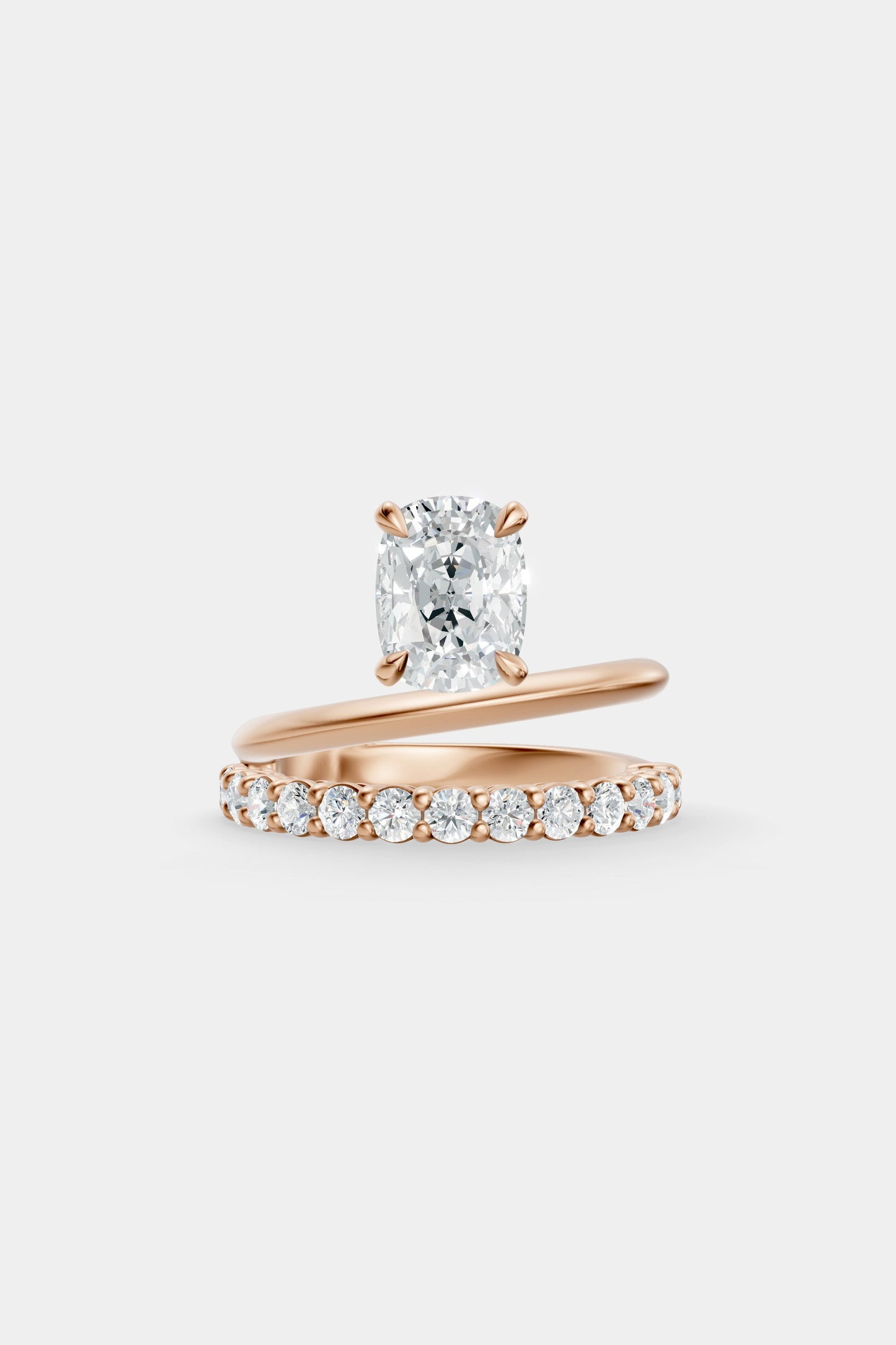 Double Band Floating Diamond Ring | 0.05ct Diamond Band