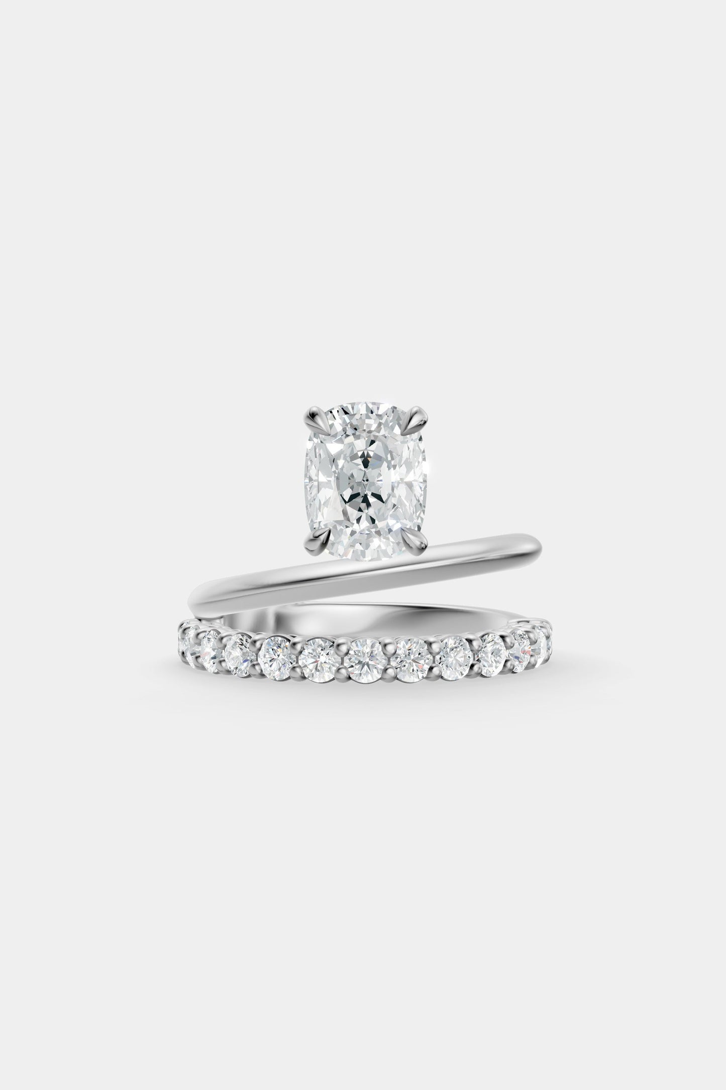 Double Band Floating Diamond Ring | 0.05ct Diamond Band