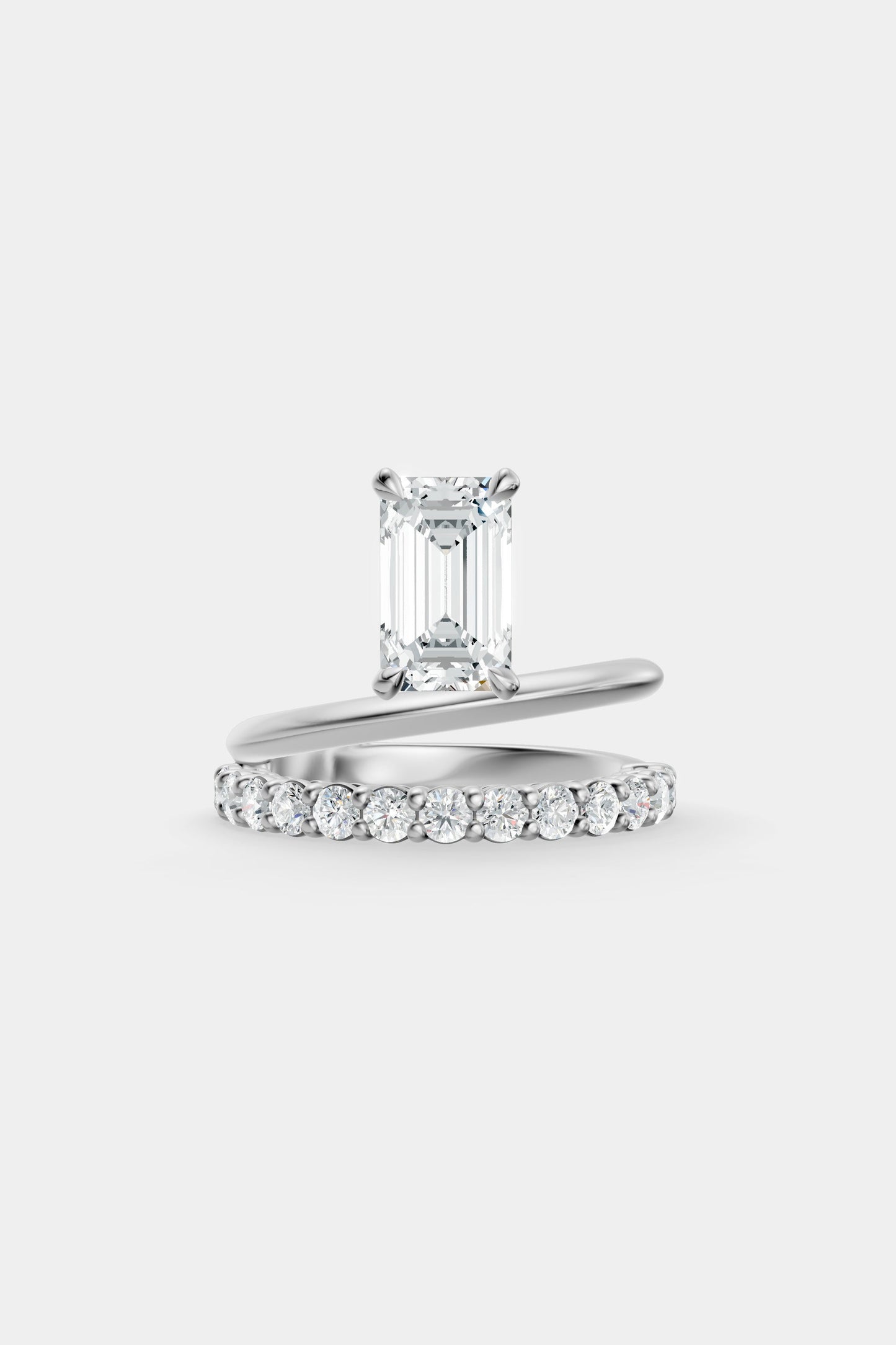 Double Band Floating Diamond Ring | 0.05ct Diamond Band